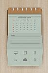 Calendar November 2014 Stock Photo