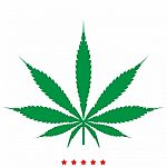 Cannabis (marijuana) Leaf Icon .  Flat Style Stock Photo