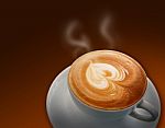 Cappucino Coffee Cup Stock Photo