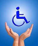 Care For Handicapped Person Stock Photo