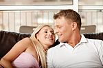 Carefree Couple Relaxing Stock Photo