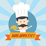 Cartoon Chef Illustration Stock Photo