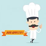 Cartoon Chef Illustration Stock Photo