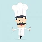 Cartoon Chef Illustration Stock Photo