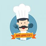 Cartoon Chef Illustration Stock Photo