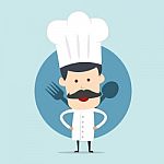 Cartoon Chef Illustration Stock Photo
