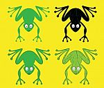 Cartoon Frog Silhouette Stock Photo