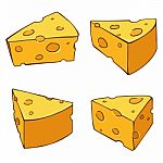 Cartoon Of Cheese Stock Photo