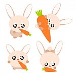 Cartoon Rabbit Illustration Stock Photo