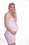 Caucasian Pregnant Lady Stock Photo