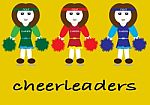 Cheerleader Set Stock Photo
