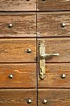 Cheglio   Door Curch  Closed Wood Italy  Lombardy Stock Photo