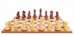 Chess Board Set Up To Begin A Game Stock Photo