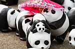 Chiang Mai, Thailand - March 19, 2016  : 1600 Pandas World Tour In Thailand By Wwf At Tha-pae Gate Stock Photo