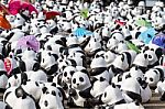 Chiang Mai, Thailand - March 19, 2016  : 1600 Pandas World Tour In Thailand By Wwf At Tha-pae Gate Stock Photo