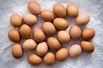 Chicken Eggs Flat Lay Still Life With Food Stylish Stock Photo