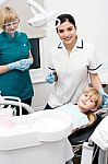 Child On Her Dental Check Up Stock Photo
