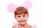 Child With Bunny Ears Stock Photo
