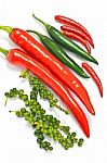 Chilli And Pepper Stock Photo