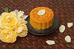 Chinese Moon Cake Stock Photo