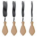 Chisel Isolated On White Background. Construction With Tool Stock Photo