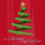 Christmas And New Year Greeting Card Stock Photo