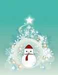 Christmas Snowman Design Stock Photo