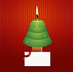 Christmas Tree Candle Stock Photo