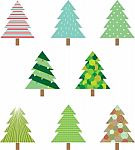 Christmas Trees Stock Photo