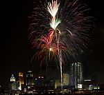 Cincinnati Fireworks Stock Photo