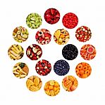 Circle Of Fruits Stock Photo
