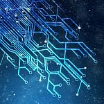 Circuit Board Technology Background Stock Photo