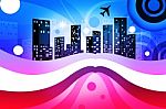 City In Abstract Background Stock Photo