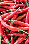 Close Up A Lot Of Red Hot Chili Stock Photo