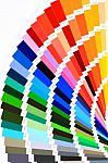 Closeup Color Guide Stock Photo