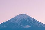 Closeup Mt Fuji In The Early Morning Stock Photo