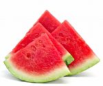 Closeup Of Watermelon On White Background Stock Photo
