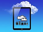 Cloud Computing With Tablet Pc Stock Photo