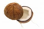 Coconut Halves Stock Photo