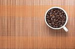 Coffe Bean In Cup Stock Photo