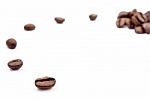 Coffe Beans On White Background Stock Photo