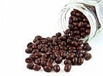 Coffee Beans In Jar Stock Photo