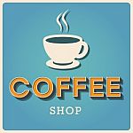 Coffee Shop Retro Type Font Stock Photo