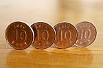Coins Of South Korea Stock Photo