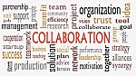 Collaboration Concept In Word Cloud Isolated On White Background Stock Photo