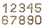 Collection Of Letters Of Sea Stones Close-up Isolated  Stock Photo