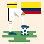 Colombia National Soccer Kits Stock Photo