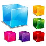 Colorful Cube Background Stock Photo