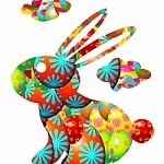 Colorful Easter Bunny Stock Photo