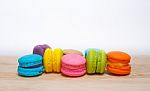 Colorful Macarons Stock Photo